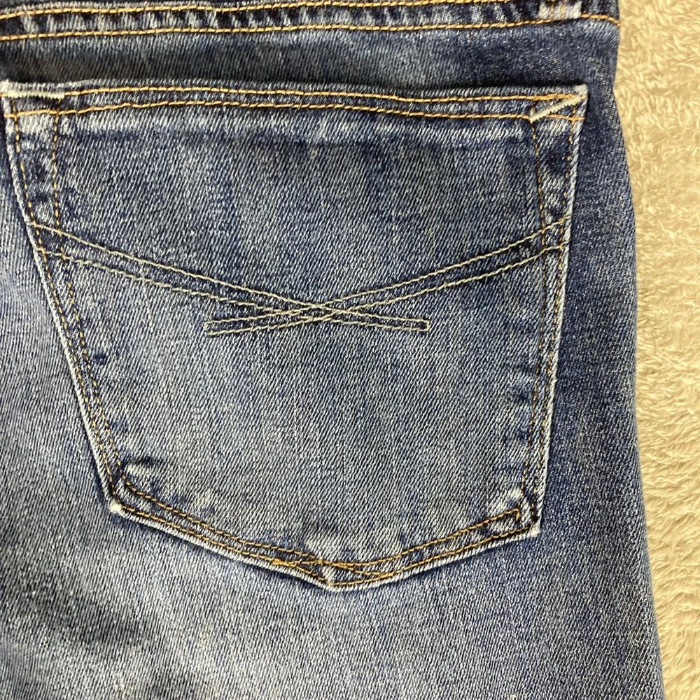 Gap 1969 Real Straight Jeans Womens 31/12r Medium Wash Blue Denim Stretch 34x32 - Picture 6 of 15